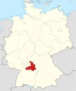 Lage des Regionalverbands Heilbronn-Franken in Deutschland