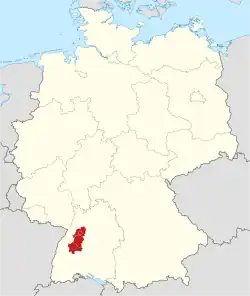 Lage des Regionalverbands Nordschwarzwald in Deutschland