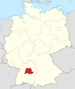 Lage des Verbands Region Stuttgart in Deutschland