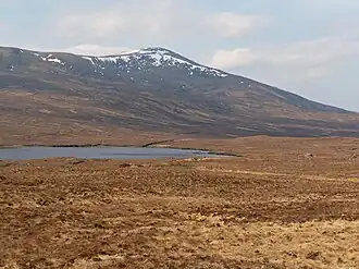 Der Fionn Bheinn von Osten, im Vordergrund der Loch na Mòine Beag