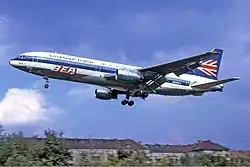 Lockheed L1011 der BEA abhebend vom Flughafen Berlin Tempelhof