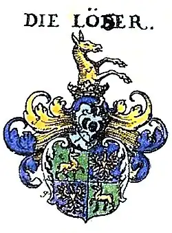 Wappen der Löser in Johann Siebmachers Wappenbuch von 1605