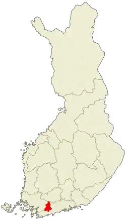 Lage von Lohja in Finnland