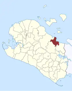 Lage des Bandholm Sogn in der Lolland Kommune