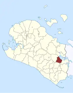 Lage des Bursø Sogn in der Lolland Kommune