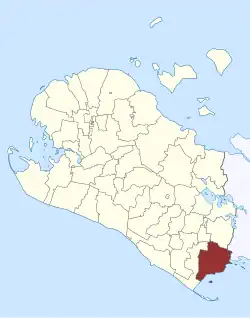 Lage des Errindlev Sogn in der Lolland Kommune