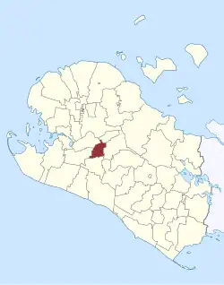 Lage des Gurreby Sogn in der Lolland Kommune