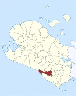 Lage des Rødby Sogn in der Lolland Kommune