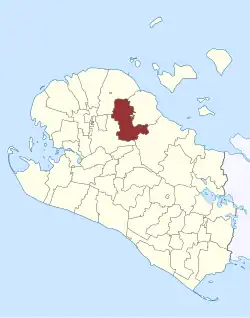 Lage des Vesterborg Sogn in der Lolland Kommune