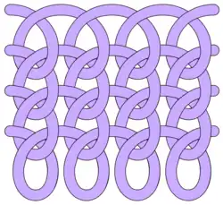 Einfaches durch­stechen­des Ver­schlingen