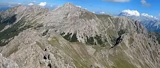 Loreakopf mit Loreascharte (Westseite)