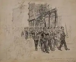 Wachparade in der Meisengasse