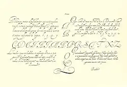 Schriftbeispiel von Louis Barbedor, 1647