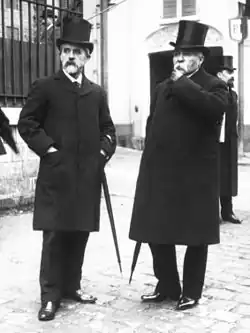 Louis Lépine und Georges Clemenceau 1908