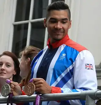 Louis Smith (GBR) erreichte mit der Mannschaft das Mehrkampffinale und das Seitpferdfinale