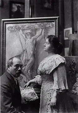Lovis und Charlotte Corinth im Atelier (1908)