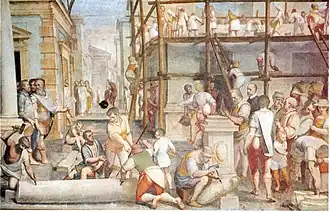 Baustelle in der Strade Nuove