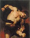 Prometheus mit dem Adler auf einem Gemälde von Luca Giordano, um 1660. Szépművészeti Múzeum, Budapest