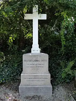 Ludwig Heinrich Grote (1825–1887) Theologe, Publizist, Grab auf dem Friedhof Wolfgottesacker, Basel
