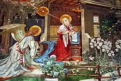 „Verkündigung“, Fresko in der Deutschen Kapelle der Basilika von Loreto