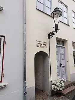 Große Gröpelgrube 20, Zugang des Meding Gangs