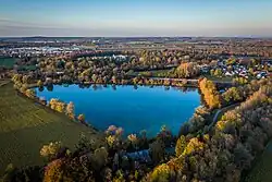 Luftaufnahme Kleiner Olchinger See Blickrichtung großer Olchinger See