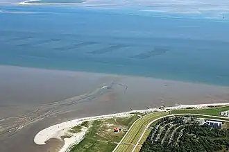 Östliches Strandende direkt an der Innenjade