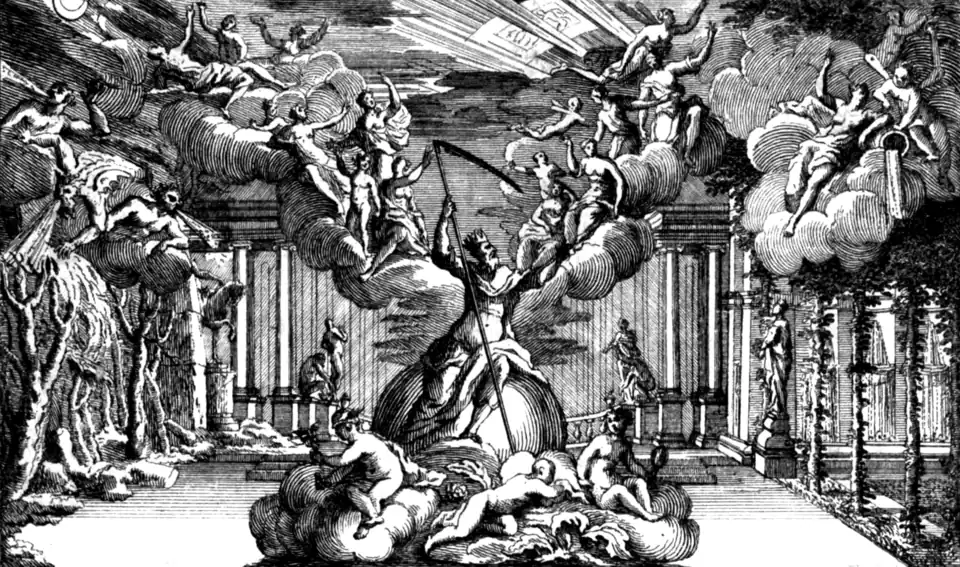 Szenenbild des Prologs, Partiturausgabe von 1720