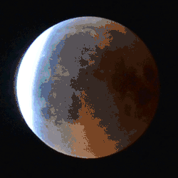 Bildfolge vom Austritt aus dem Kernschatten in Warschau, Polen