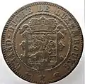 10 Centimes, Luxemburg 1860, Wappenseite