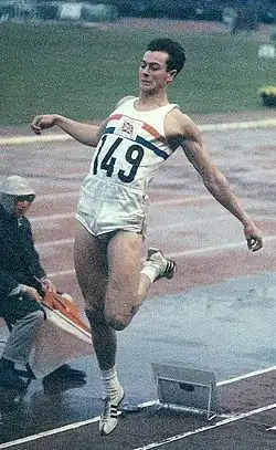 Der Olympiasieger von 1964 und Europameister von 1966 Lynn Davies kam auf den vierten Platz