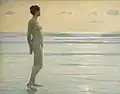 Junge Frau am Strand, 1920