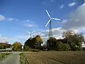 Pionierwindkraftanlage "Möhnewind III" in Dreihausen, erbaut 1992. (2024)
