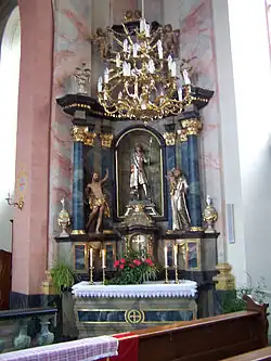 Wendelinusaltar in der Mönchberger Pfarrkirche