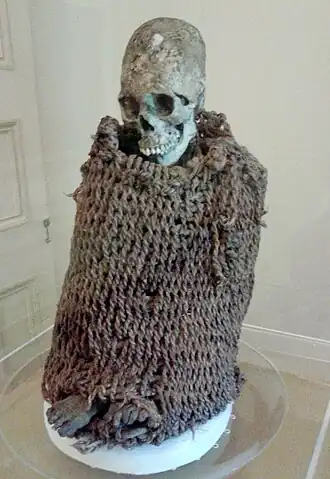 Mumienbündel, das eine Aymara-Mumie beinhaltet