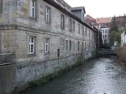 Mühlkanal hinter der ehemaligen markgräflichen Münzprägeanstalt in Bayreuth