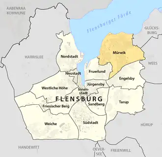 Lage von Mürwik in Flensburg