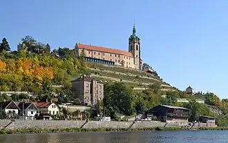 Schloss Mělník über der Elbe