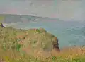 Impressionismus: Farb-, Luft und Texturperspektive. Claude Monet: Kante der Steilküste bei Pourville, 1882.