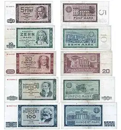 DDR, Banknoten, MDN