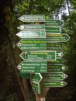 Schilderbaum mit X8 bei Mühlhausen/Thüringen