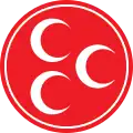 Emblem der türkischen Milliyetçi Hareket Partisi (MHP)