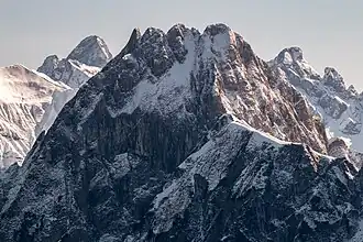 Die vier Gipfel der Höfats von Norden aus