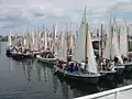 Marinekutterregatta zur Kieler Woche 2003 Auftakeln der Kutter zur Regatta