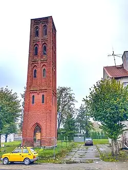 Turmruine der evangelischen Pfarrkirche Mehlsack (Ruiny kościóła ewangelickiego w Pieniężnie)