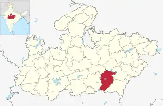 Lagekarte des Distrikts