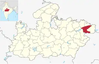 Lagekarte des Distrikts