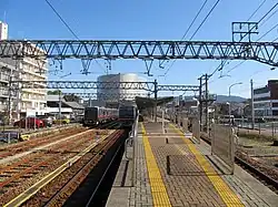 Ansicht des Bahnsteigs