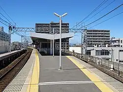 Mittelbahnsteig auf dem Viadukt