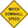 Beachten Sie Ihre Bergab-geschwindigkeit (Kalifornien)